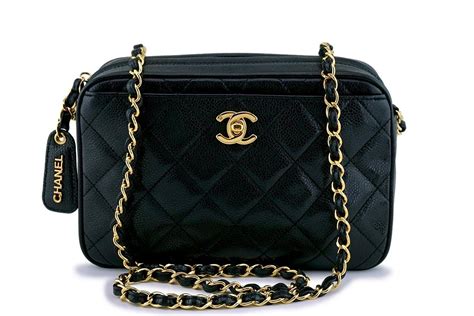 vintage chanel black caviar medium camera case bag gold hw|Chanel Vintage Black Caviar Camera Bag Gold Hardware, 1996 .